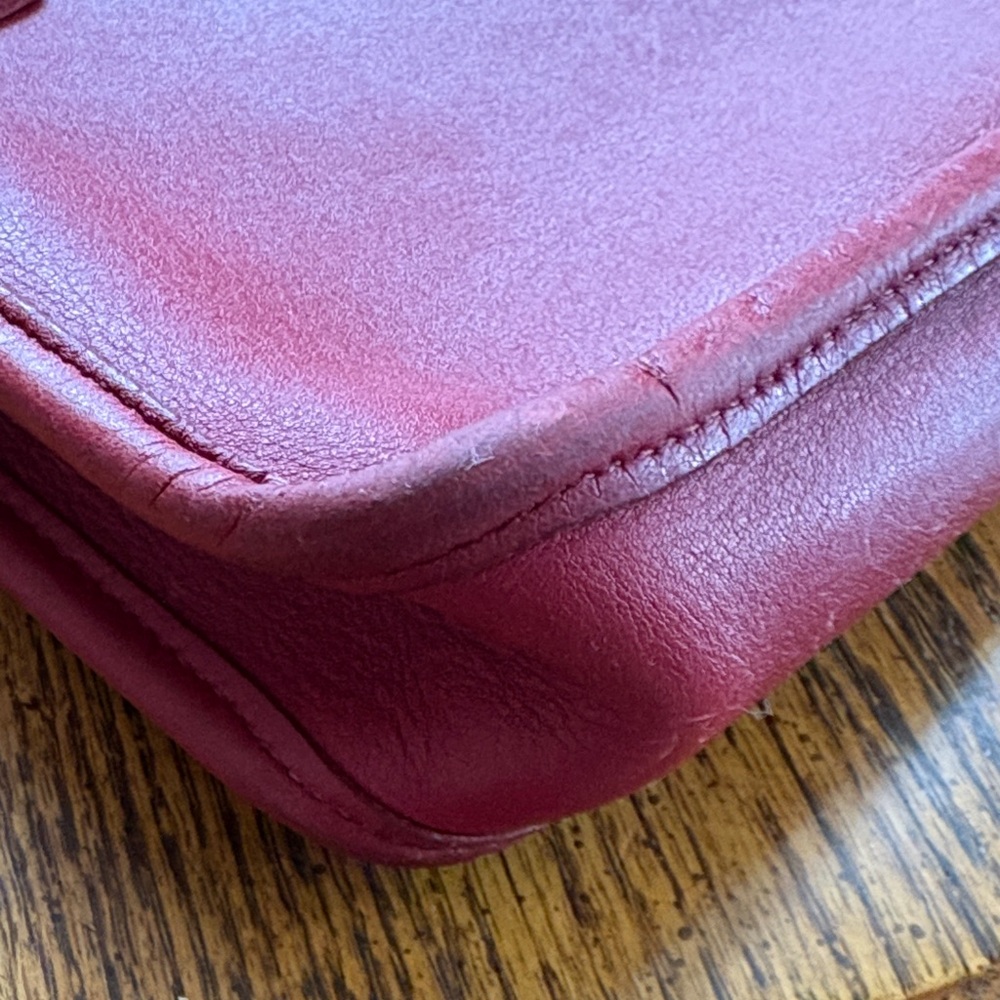 Coach 9455 red Leather purse vintage - Picture 11 of 13